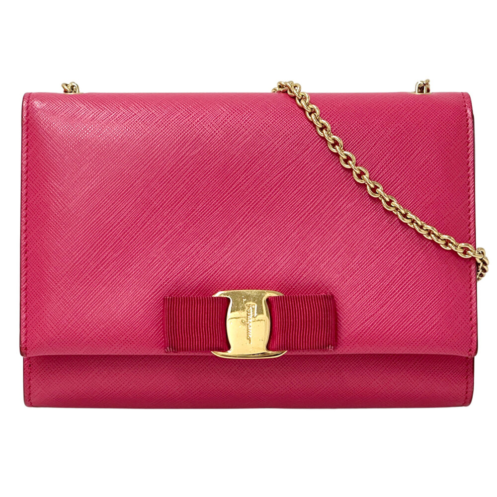 Salvatore Ferragamo Ferragamo handbag for women, brand name, Vara ribbon, lea...